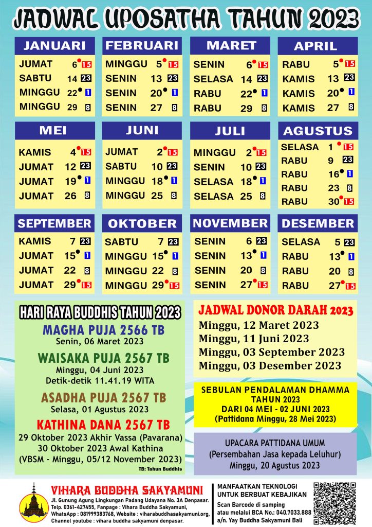 JADWAL UPOSATHA 2023