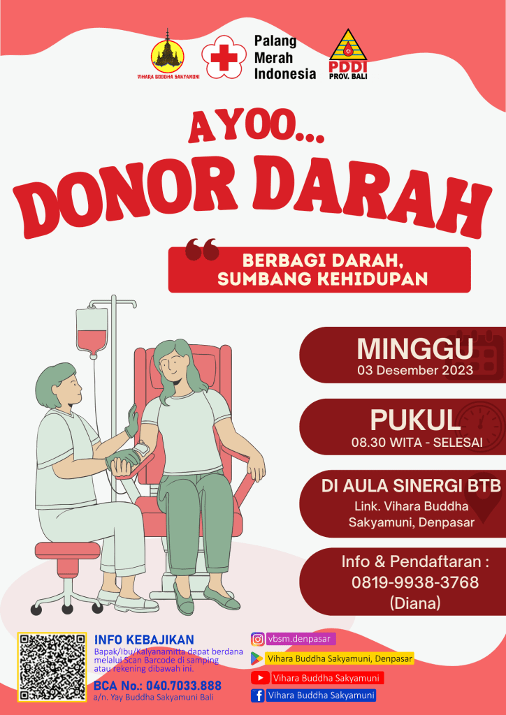 Merah dan Krem Ilustrasi Donor Darah Pamflet (1)