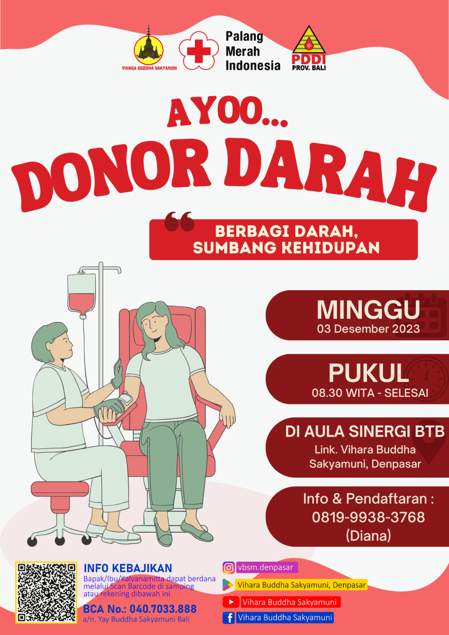 Merah dan Krem Ilustrasi Donor Darah Pamflet (1)