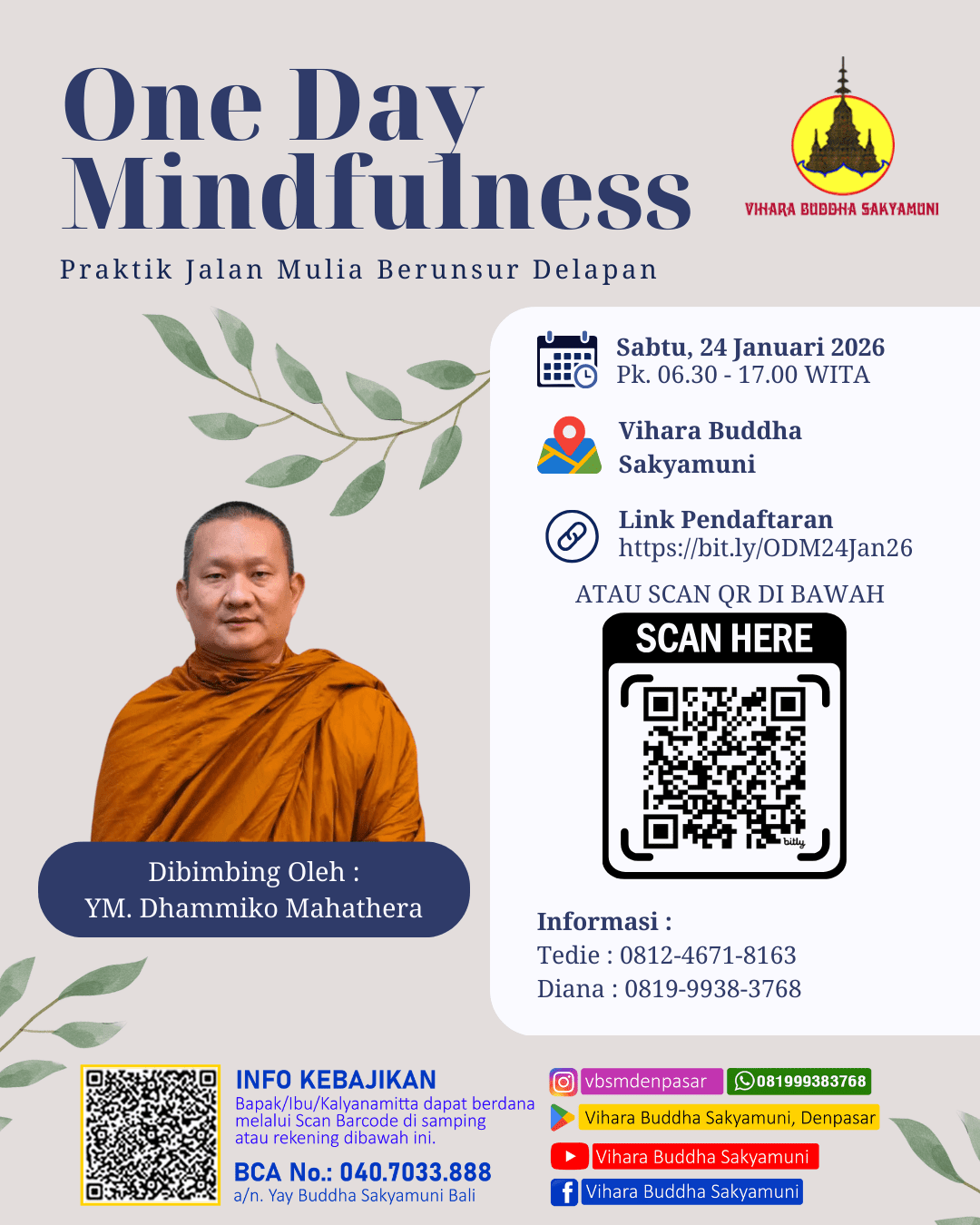 krem putih minimalis ilustrasi meditasi dengan segala manfaatnya instagram post.